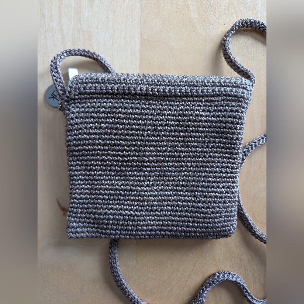 The Sak | Small Beige Crochet Crossbody Bag, with Front Flat - Picture 2 of 16